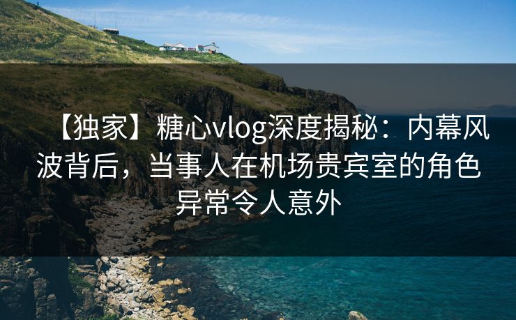 【独家】糖心vlog深度揭秘：内幕风波背后，当事人在机场贵宾室的角色异常令人意外